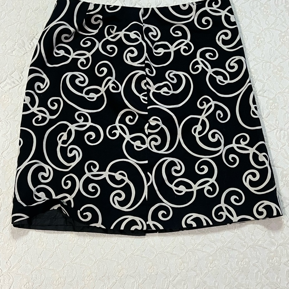 Ann Taylor Black and White Mini Pencil Skirt